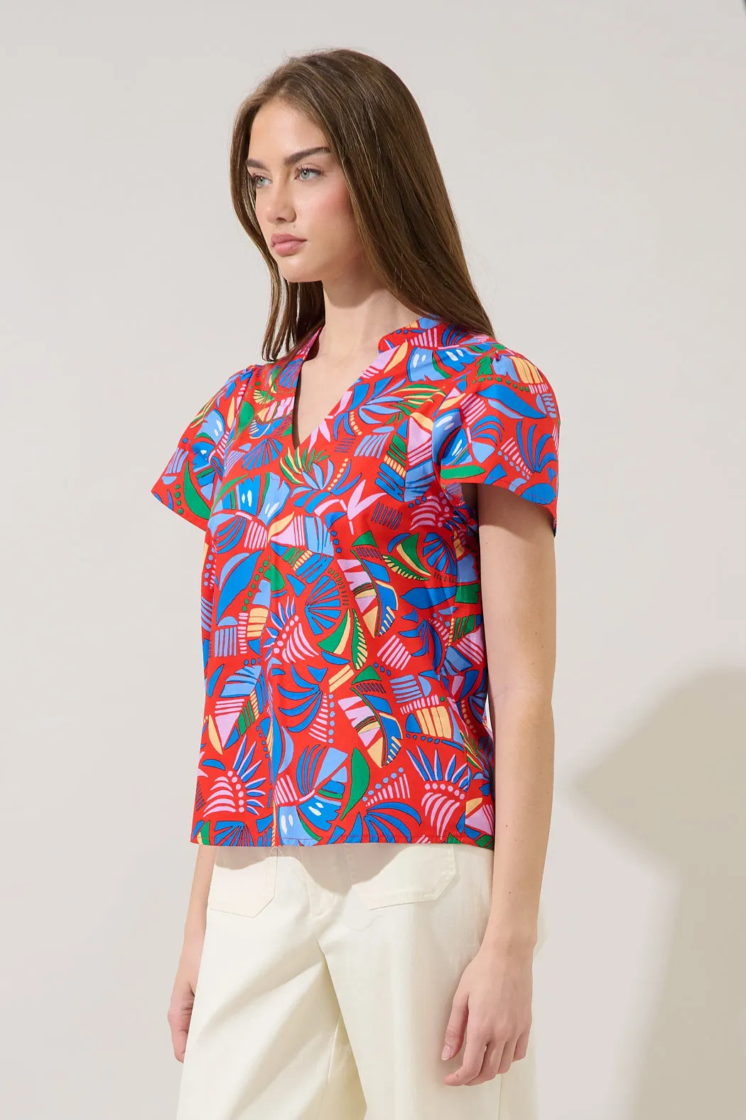 Risony Pleated Top Tropical sold by Sugarlips product image thumbnail 3