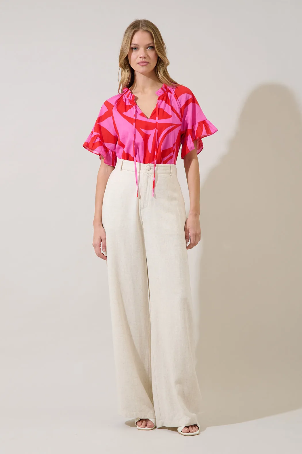 Erie Split Neck Top Abstract sold by Sugarlips product image thumbnail 4