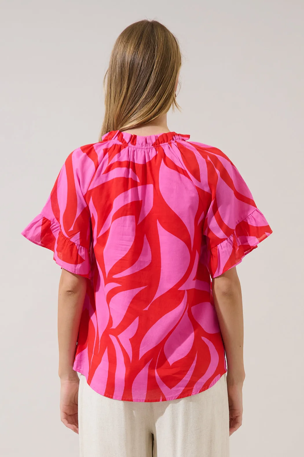 Erie Split Neck Top Abstract sold by Sugarlips product image thumbnail 2