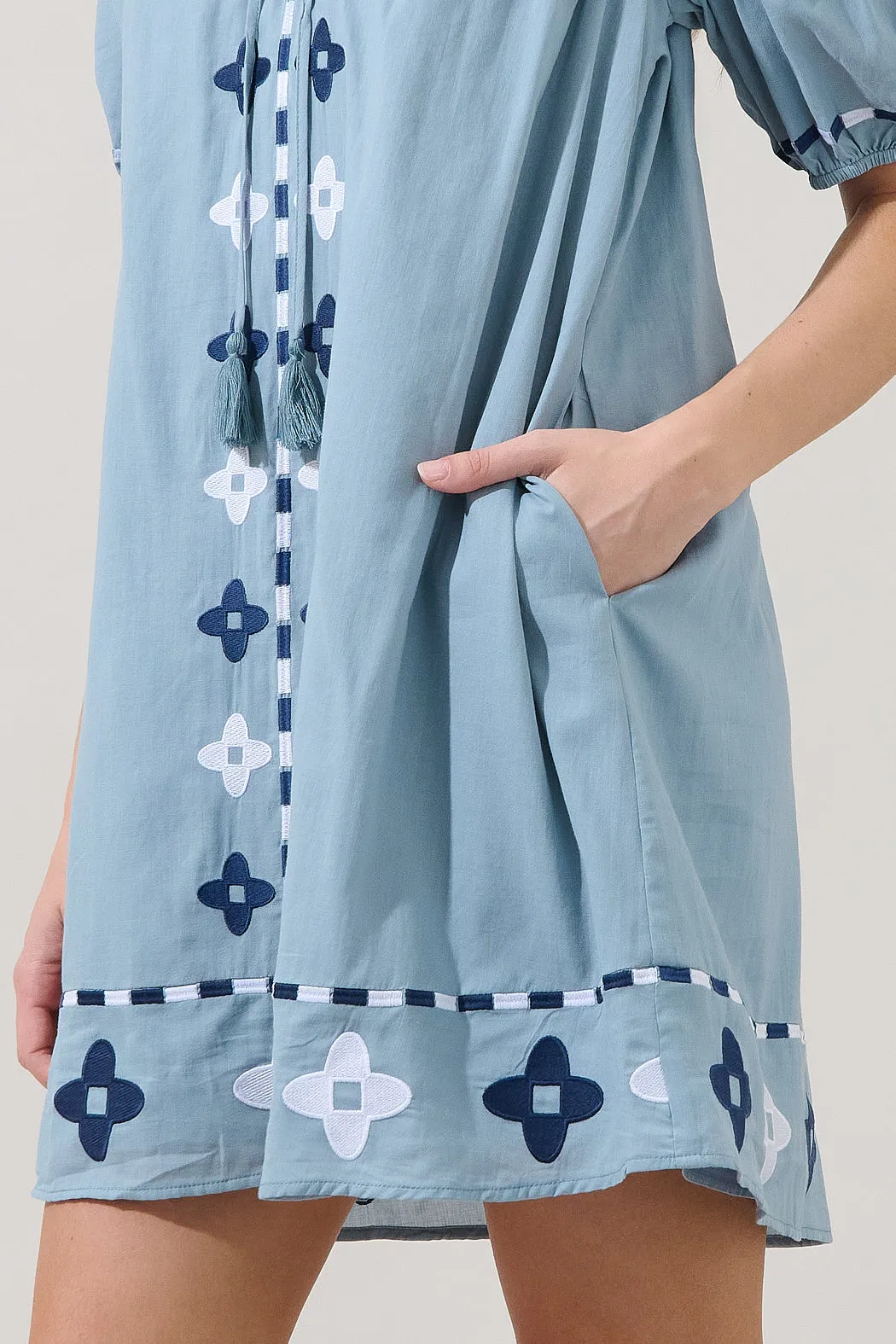Dervina Embroidered Shift Mini Dress sold by Sugarlips product image thumbnail 5