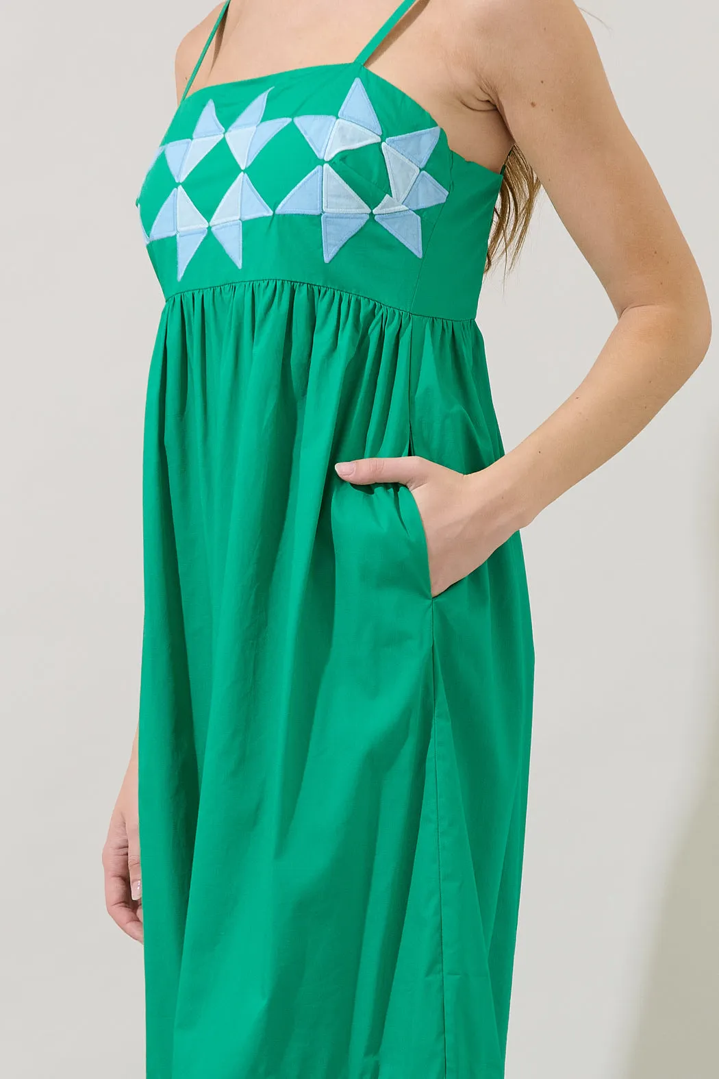 Mayeli Quilt Embroidered Midi Dress sold by Sugarlips product image thumbnail 4