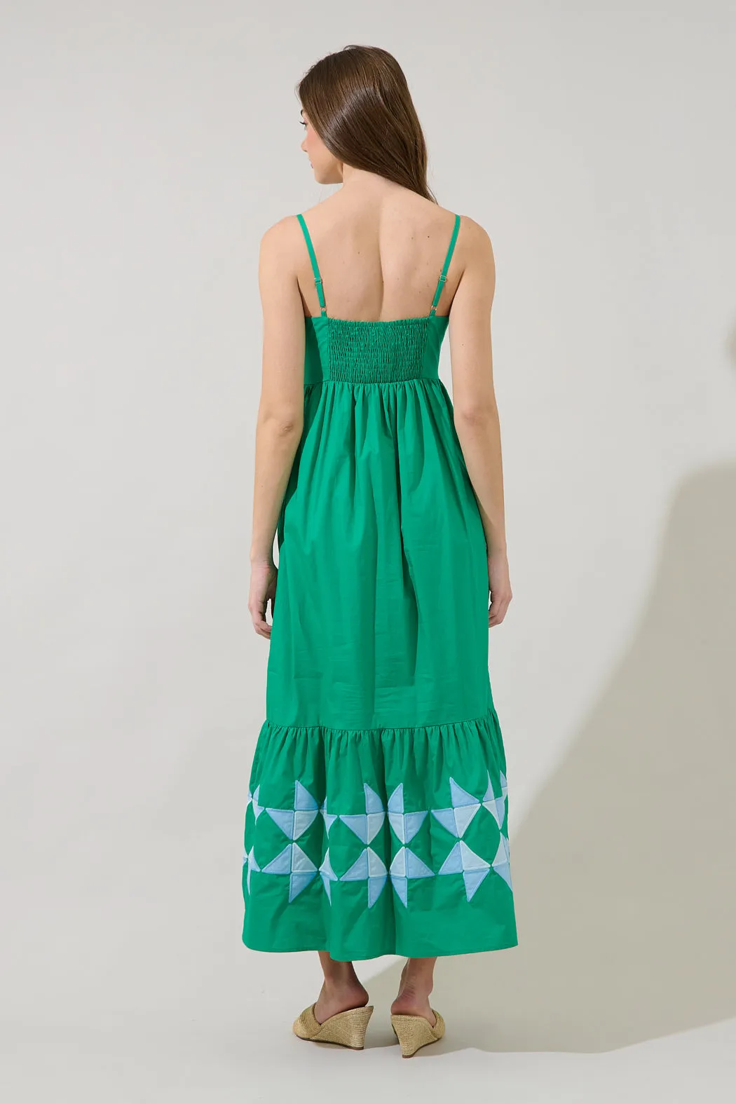 Mayeli Quilt Embroidered Midi Dress sold by Sugarlips product image thumbnail 2