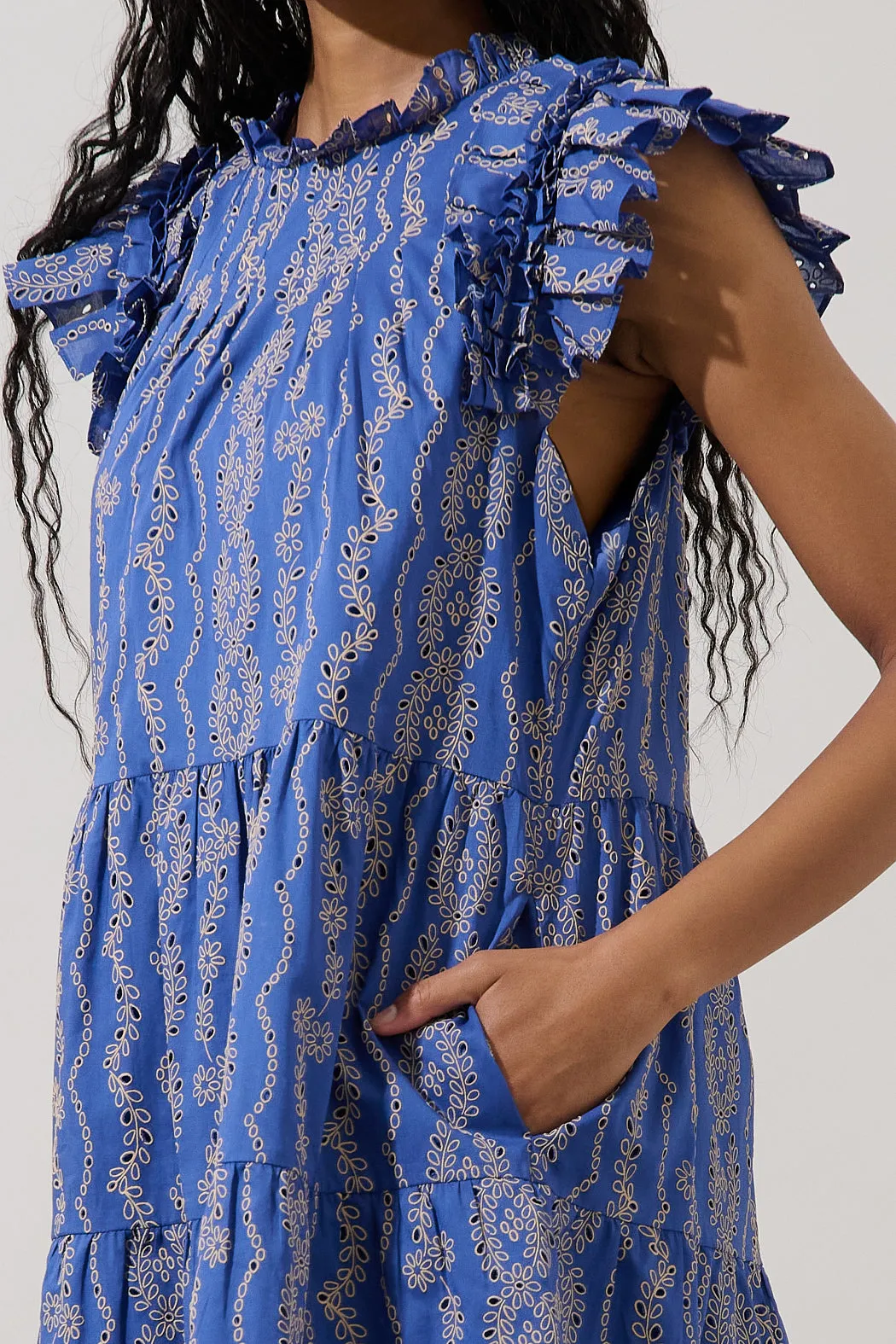 Lauren Shift Mini Dress Eyelet sold by Sugarlips product image thumbnail 5