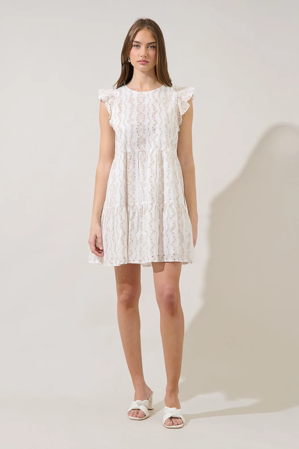 Katelyn Eyelet Tiered Mini Dress sold by Sugarlips product image thumbnail 4