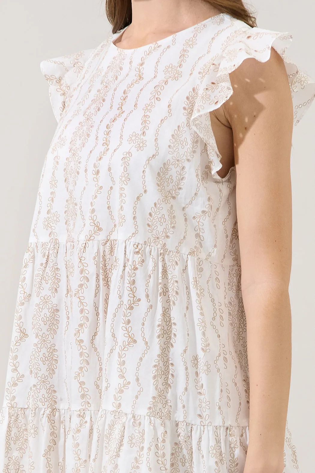 Katelyn Eyelet Tiered Mini Dress sold by Sugarlips product image thumbnail 5