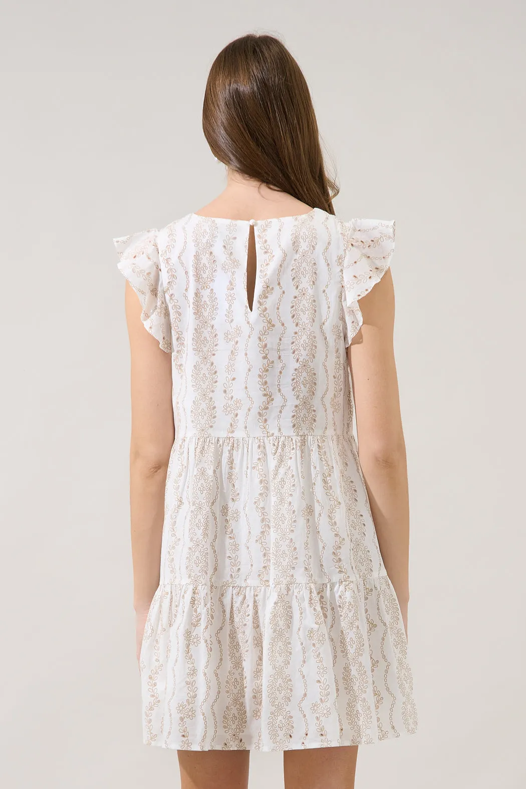 Katelyn Eyelet Tiered Mini Dress sold by Sugarlips product image thumbnail 2
