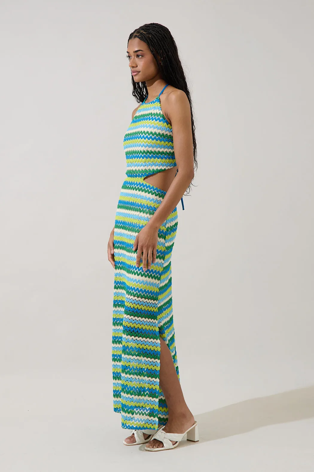Verma Crochet Halter Maxi Dress sold by Sugarlips product image thumbnail 3