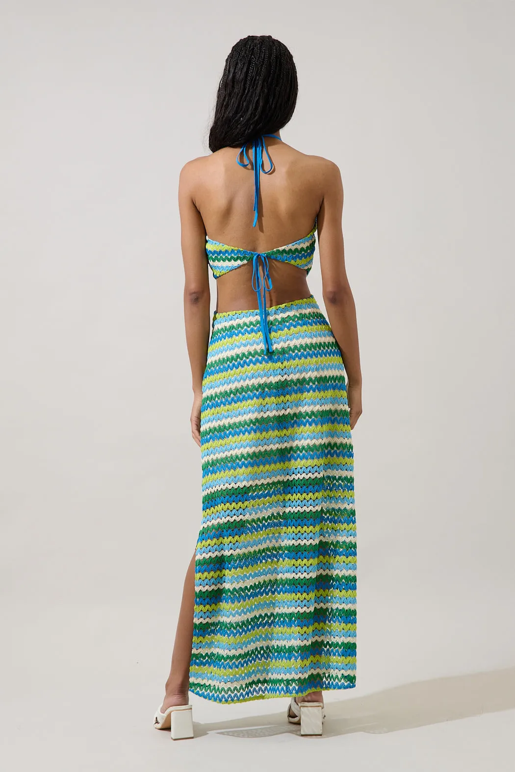 Verma Crochet Halter Maxi Dress sold by Sugarlips product image thumbnail 2