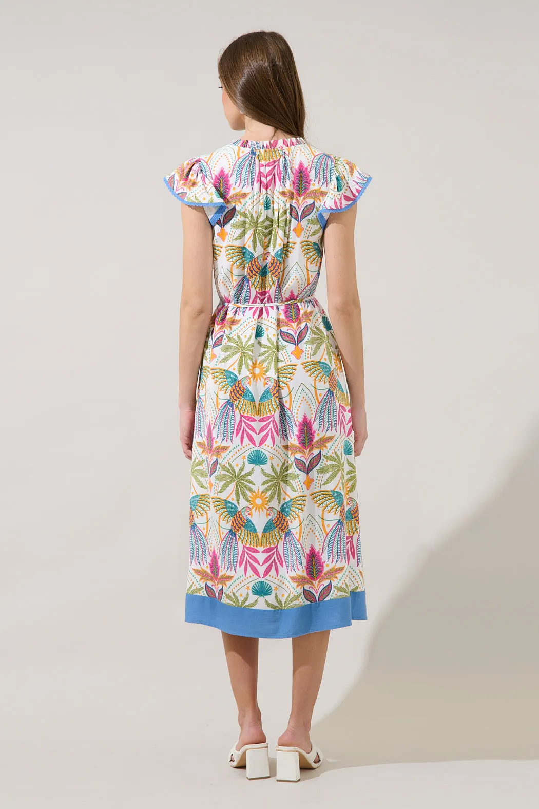 Adelina Shift Midi Dress Tropical sold by Sugarlips product image thumbnail 3