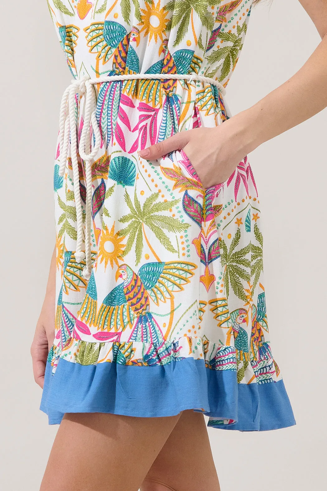 Malena Halter Ruffle Mini Dress Tropical sold by Sugarlips product image thumbnail 5