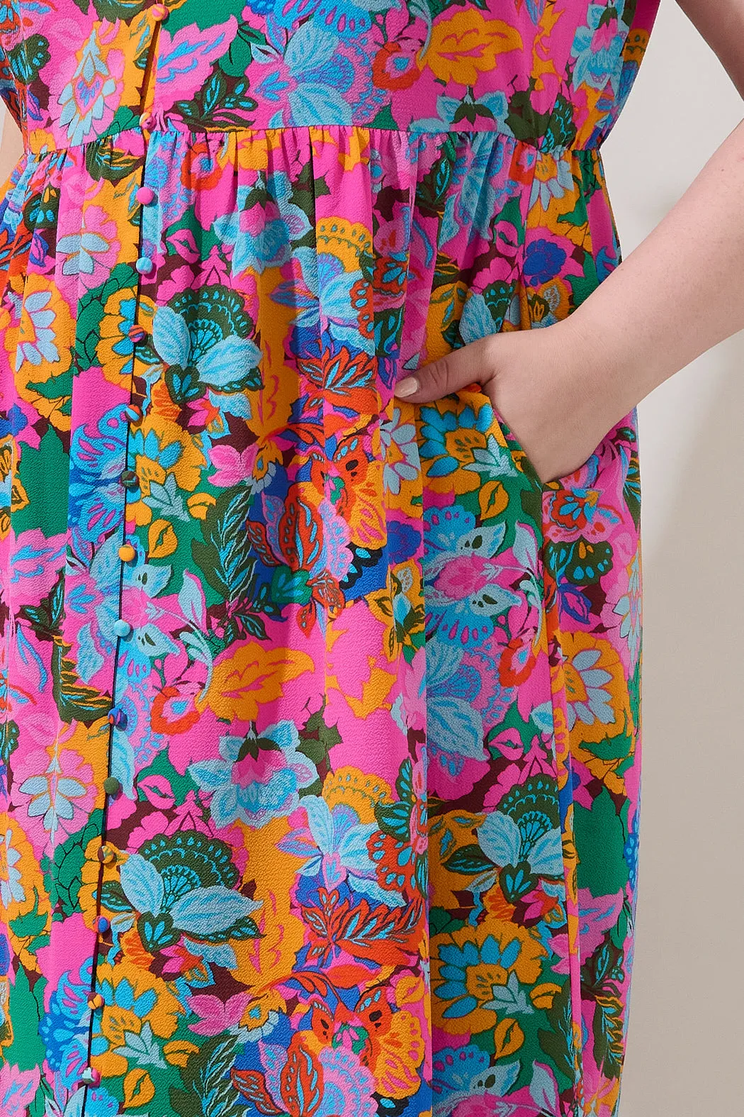 Evianna Flutter Maxi Dress Madely Floral Curve sold by Sugarlips product image thumbnail 4