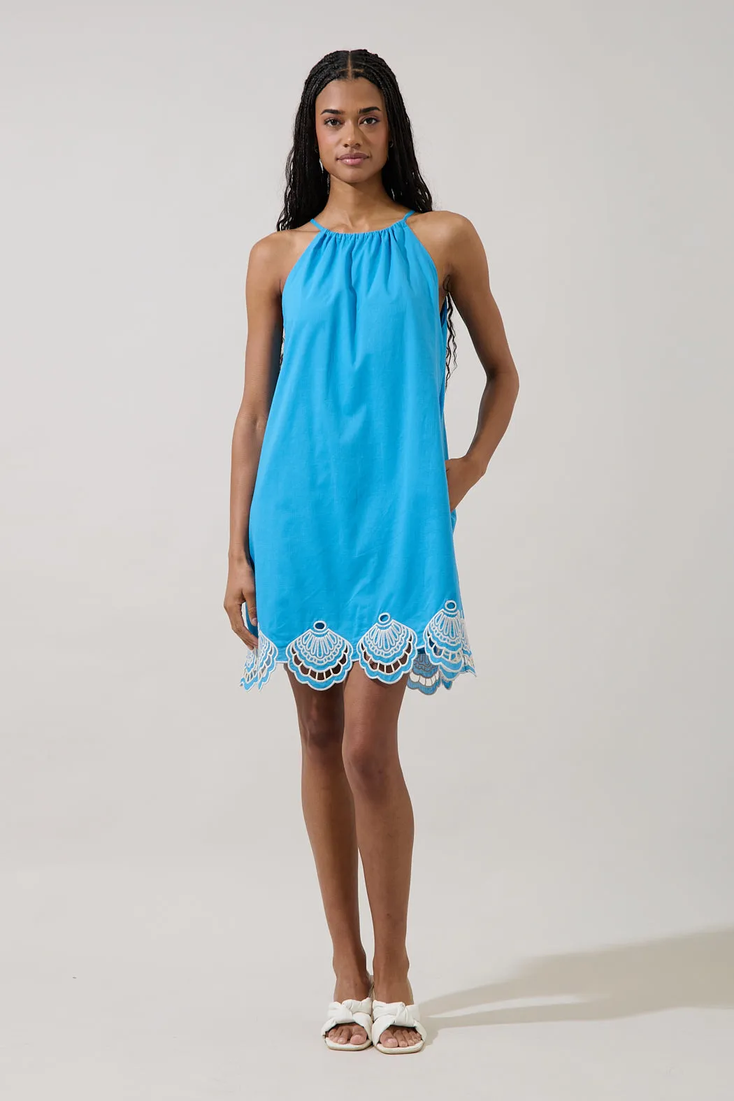 Regina Embroidered Shift Mini Dress sold by Sugarlips product image thumbnail 5