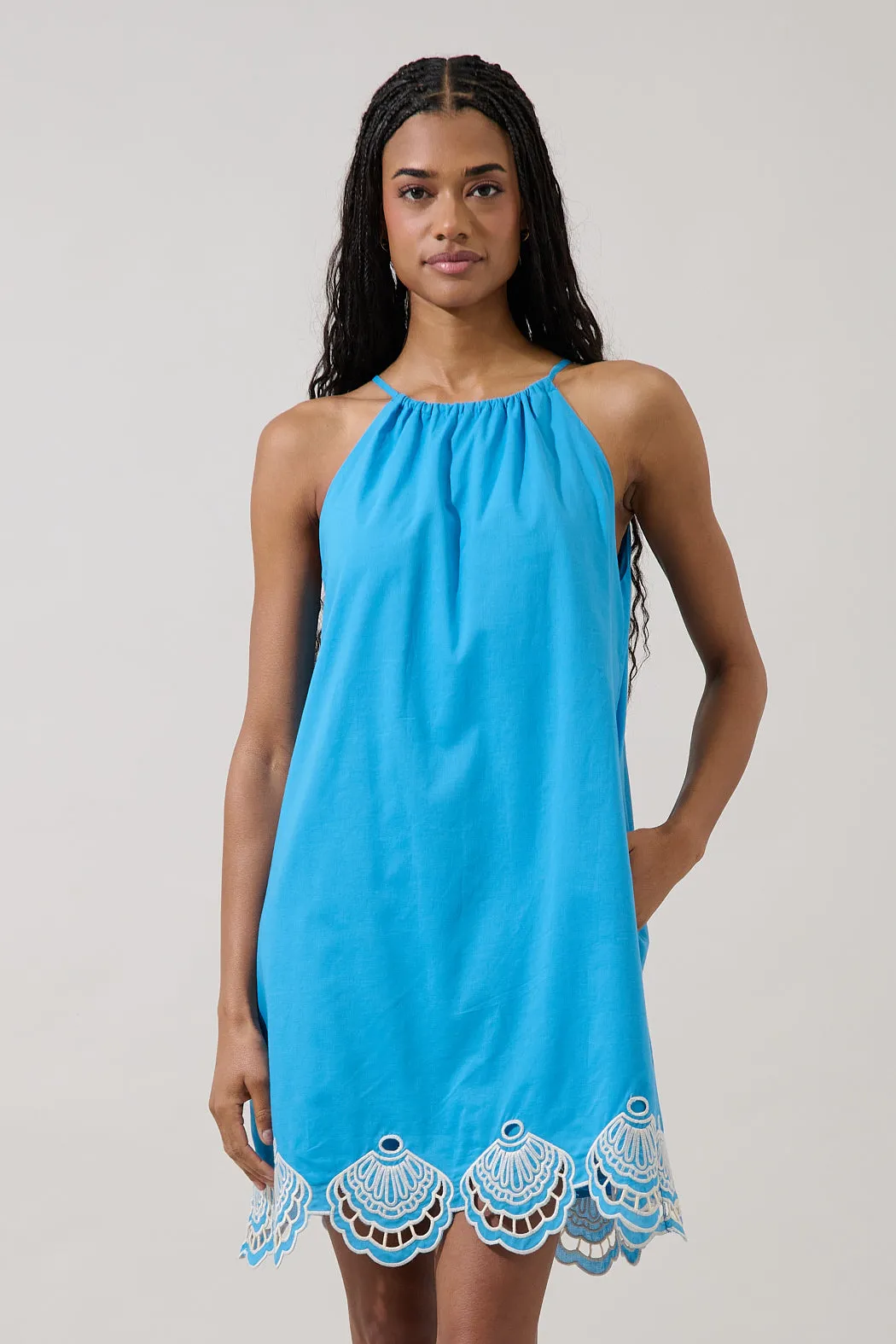 Regina Embroidered Shift Mini Dress sold by Sugarlips product image thumbnail 2
