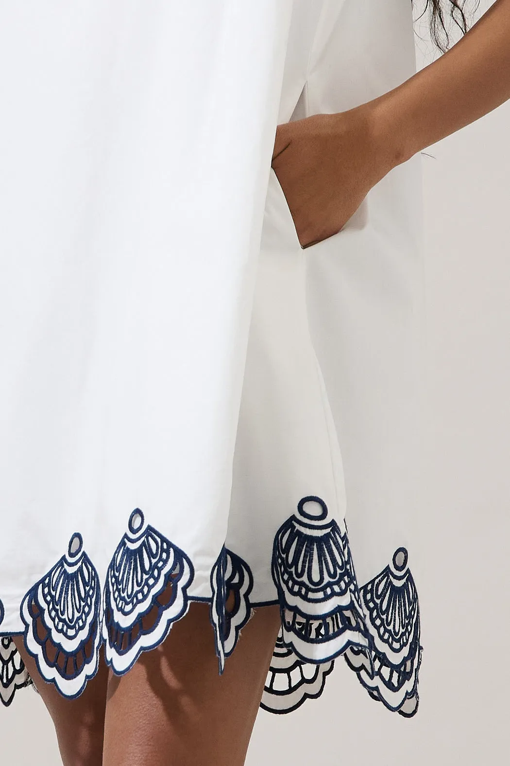 Ashley Embroidered Collared Mini Dress sold by Sugarlips product image thumbnail 5
