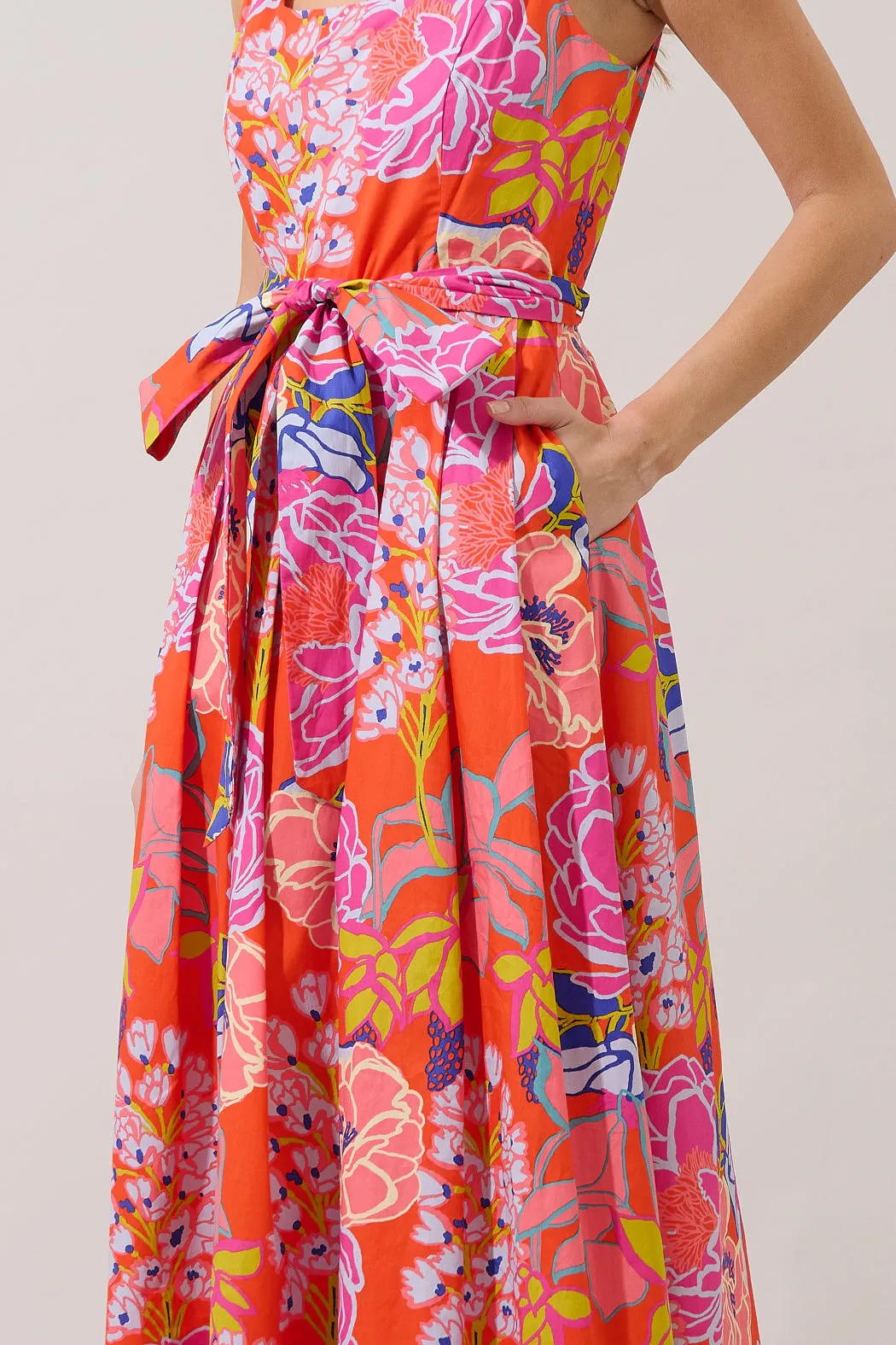 Rayen Sleeveless Midi Dress Dercy Floral sold by Sugarlips product image thumbnail 5