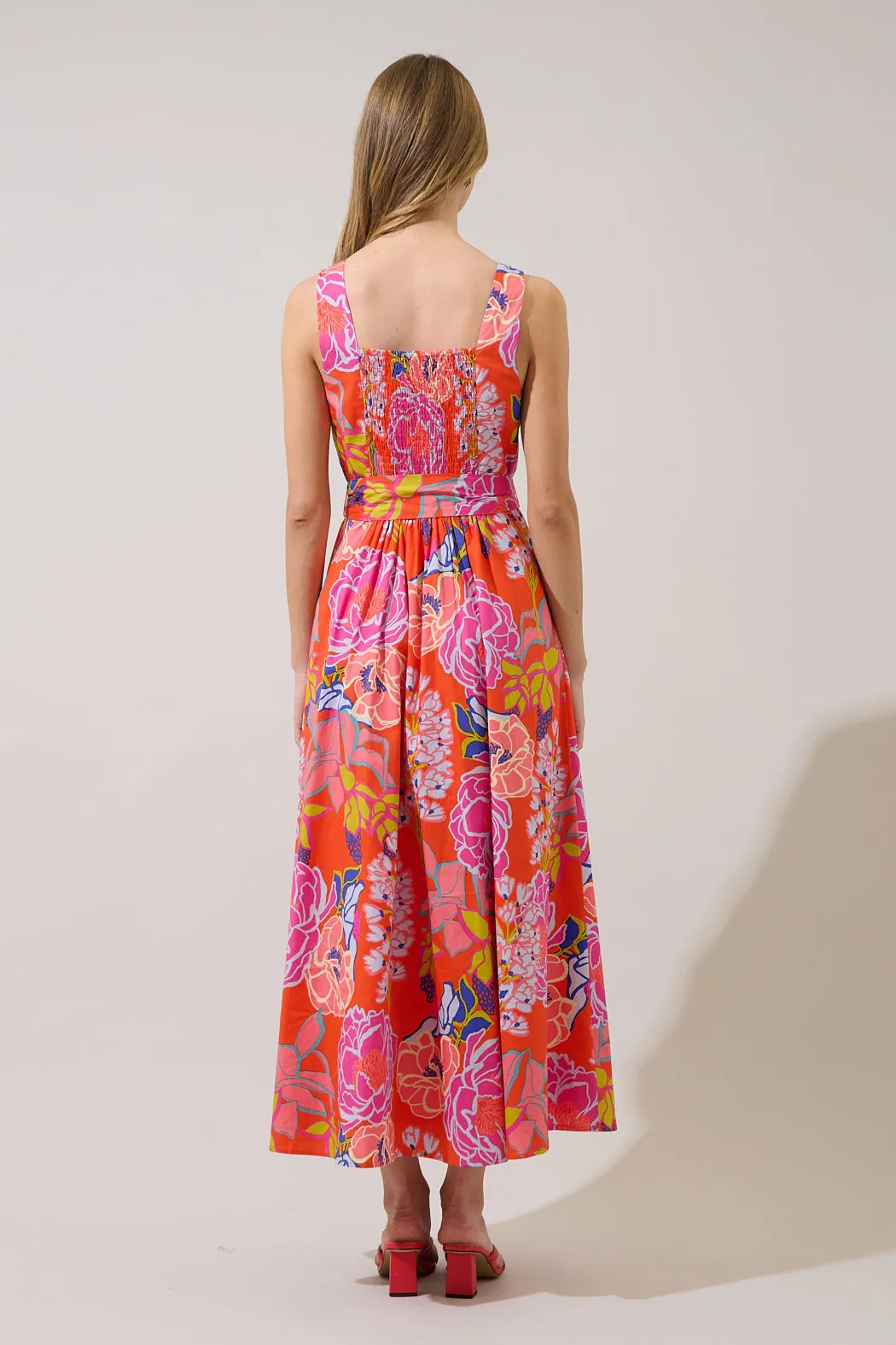 Rayen Sleeveless Midi Dress Dercy Floral sold by Sugarlips product image thumbnail 3