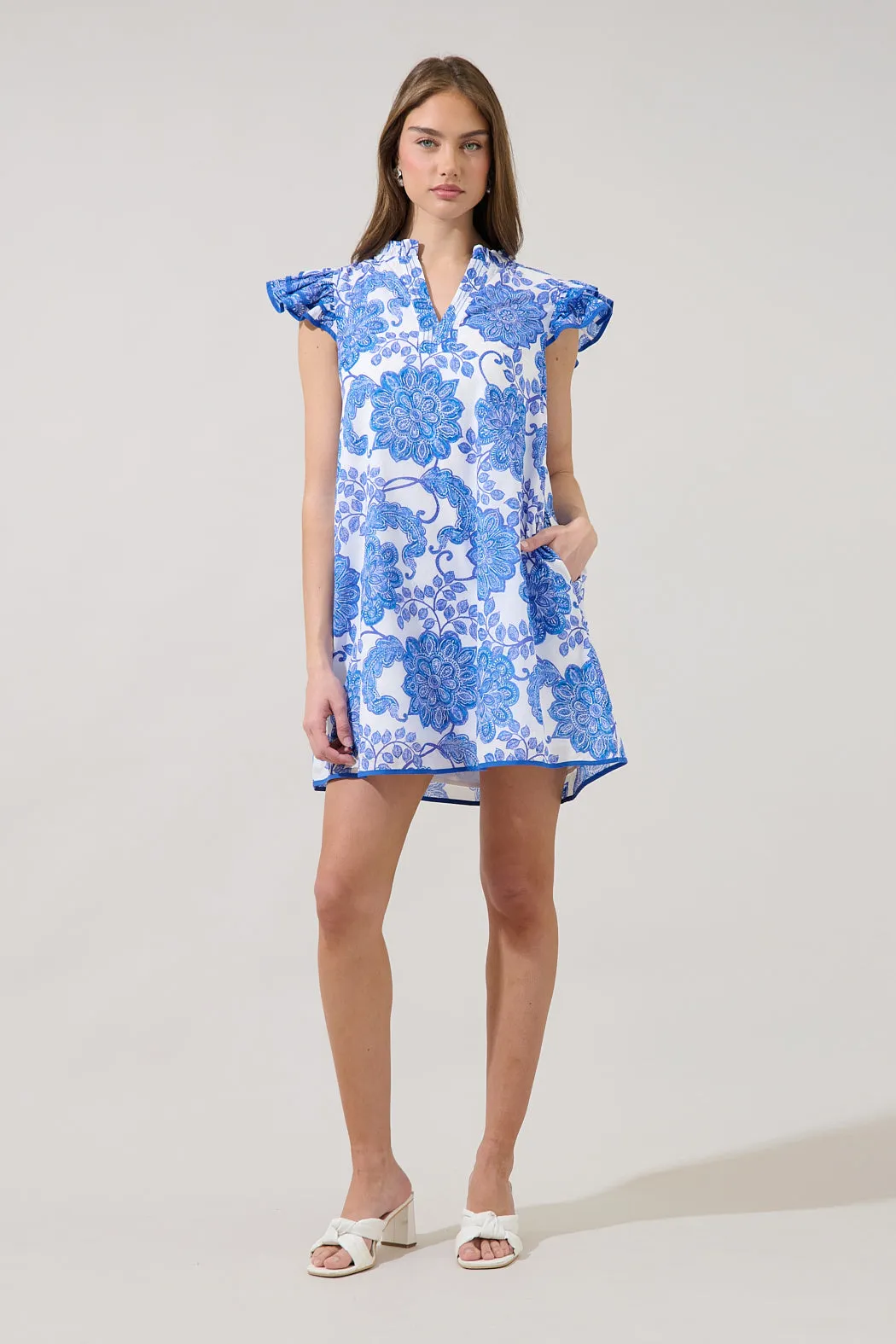 Merina Shift Mini Dress Floral sold by Sugarlips product image thumbnail 4