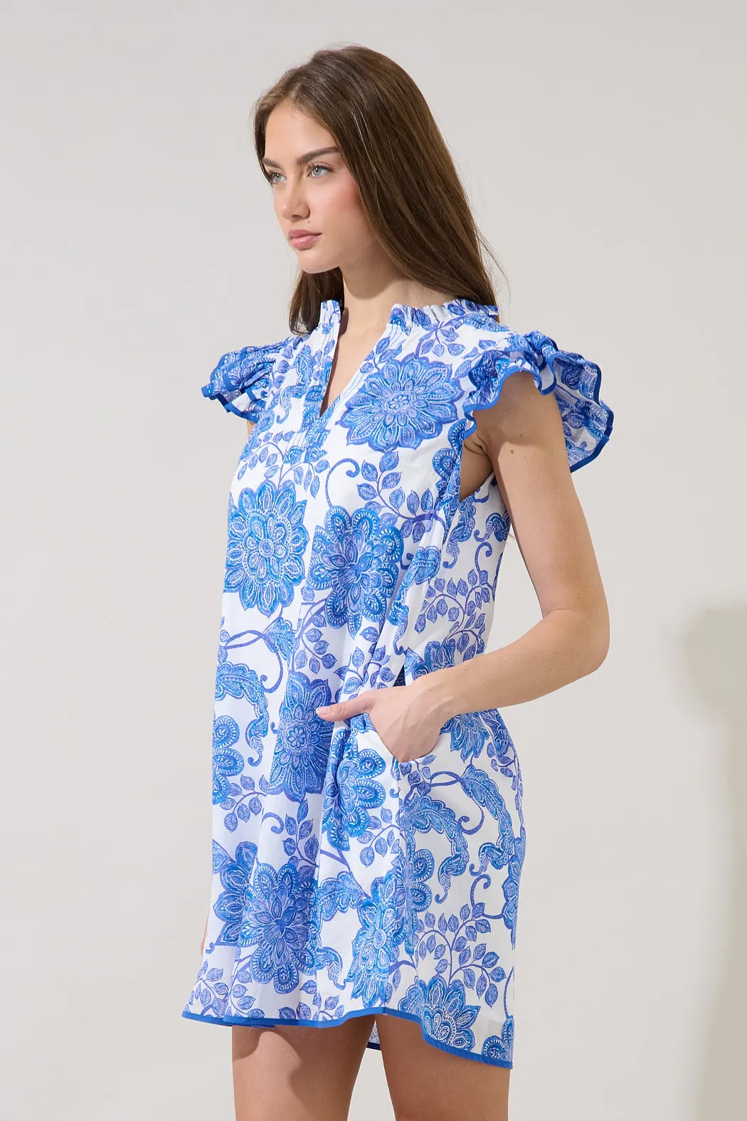 Merina Shift Mini Dress Floral sold by Sugarlips product image thumbnail 3
