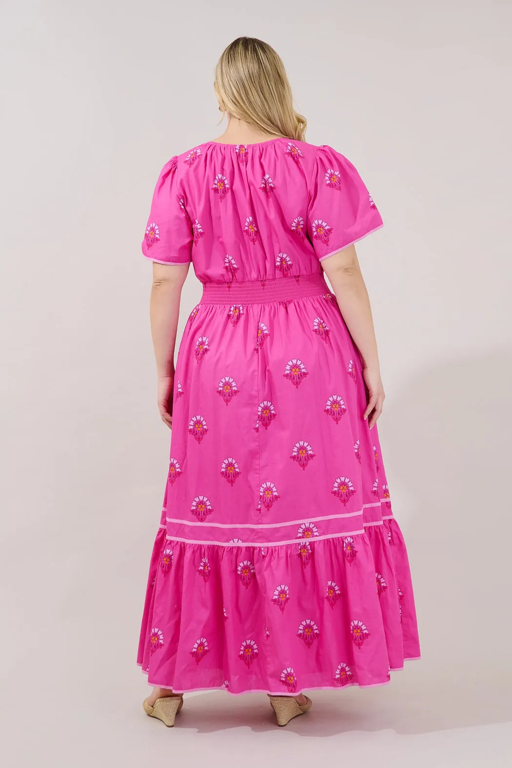 Ordy Smocked Midi Dress Scarlett Floral Curve sold by Sugarlips product image thumbnail 2