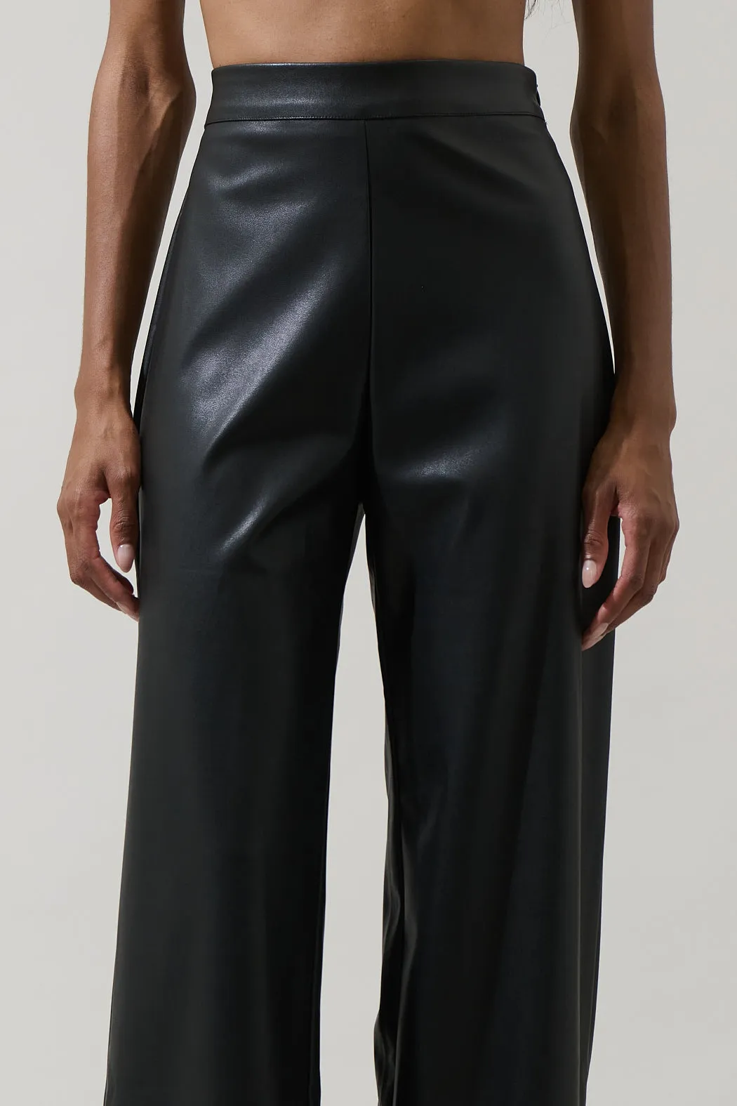 Anisa Faux Leather Bern Wide Leg Pants sold by Sugarlips product image thumbnail 5