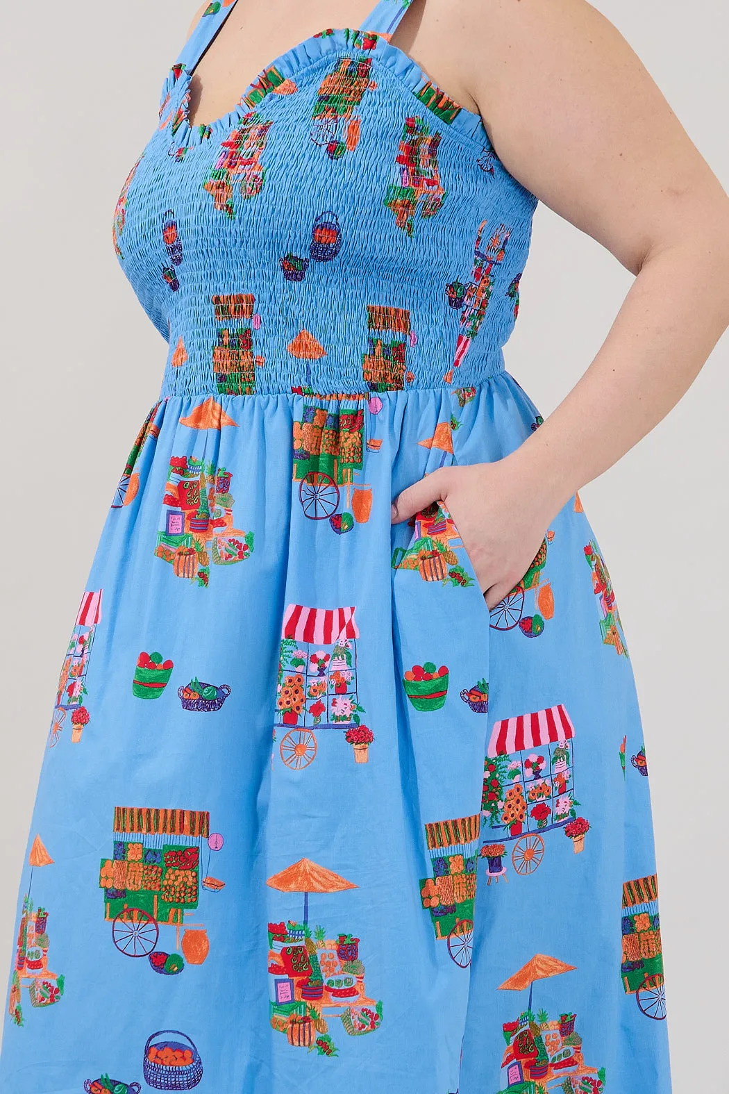 Panola Smocked Maxi Dress Flower Mart Curve sold by Sugarlips product image thumbnail 4