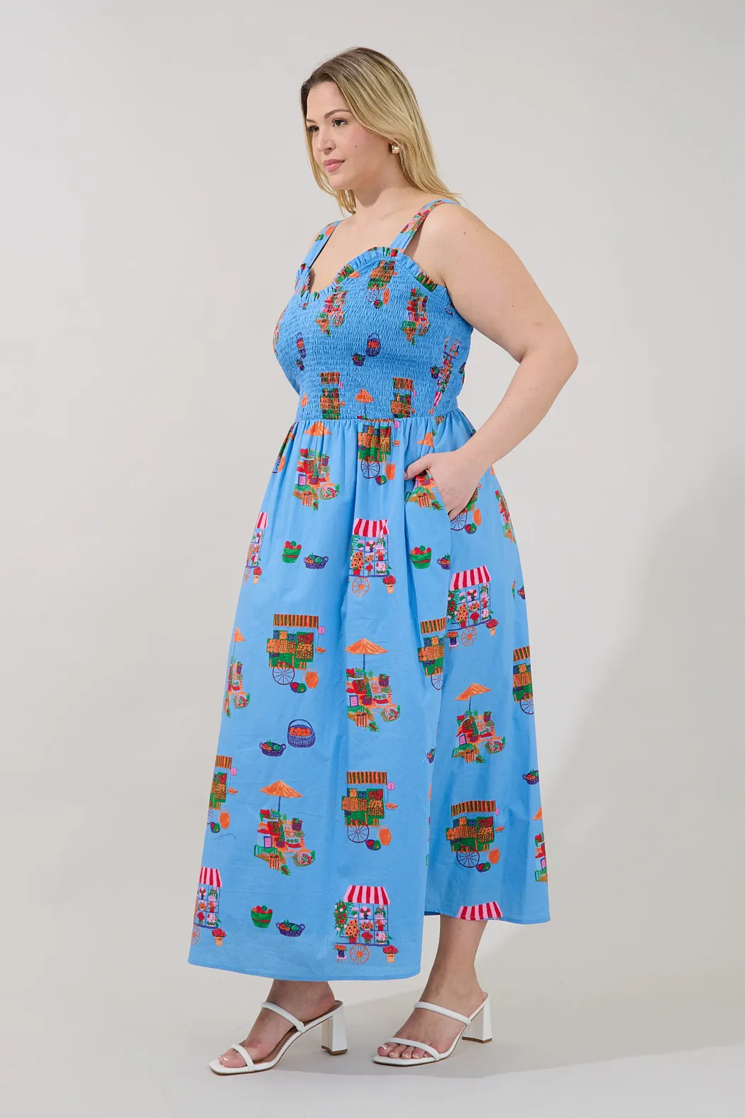 Panola Smocked Maxi Dress Flower Mart Curve sold by Sugarlips product image thumbnail 3