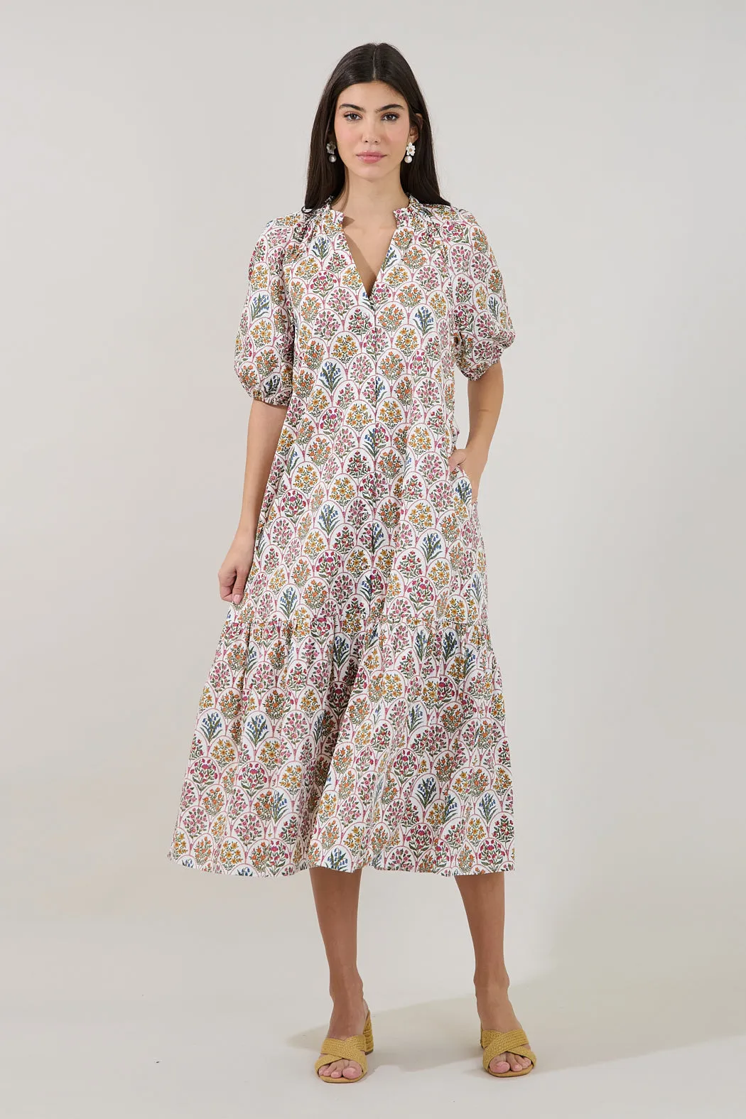 Wynette Tiered Midi Dress Kathy Floral sold by Sugarlips product image thumbnail 5
