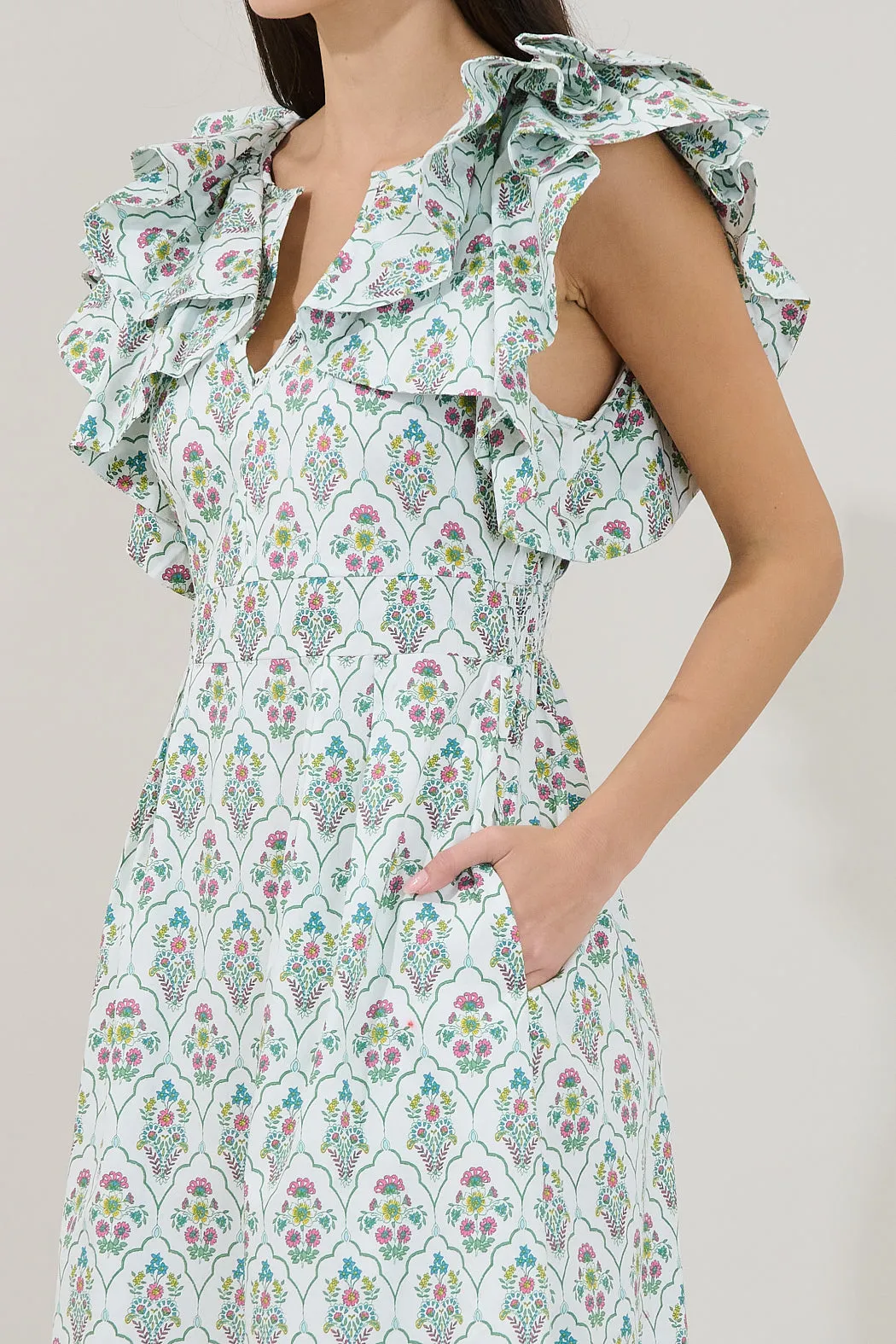 Santana Tie Back Midi Dress Floral sold by Sugarlips product image thumbnail 4