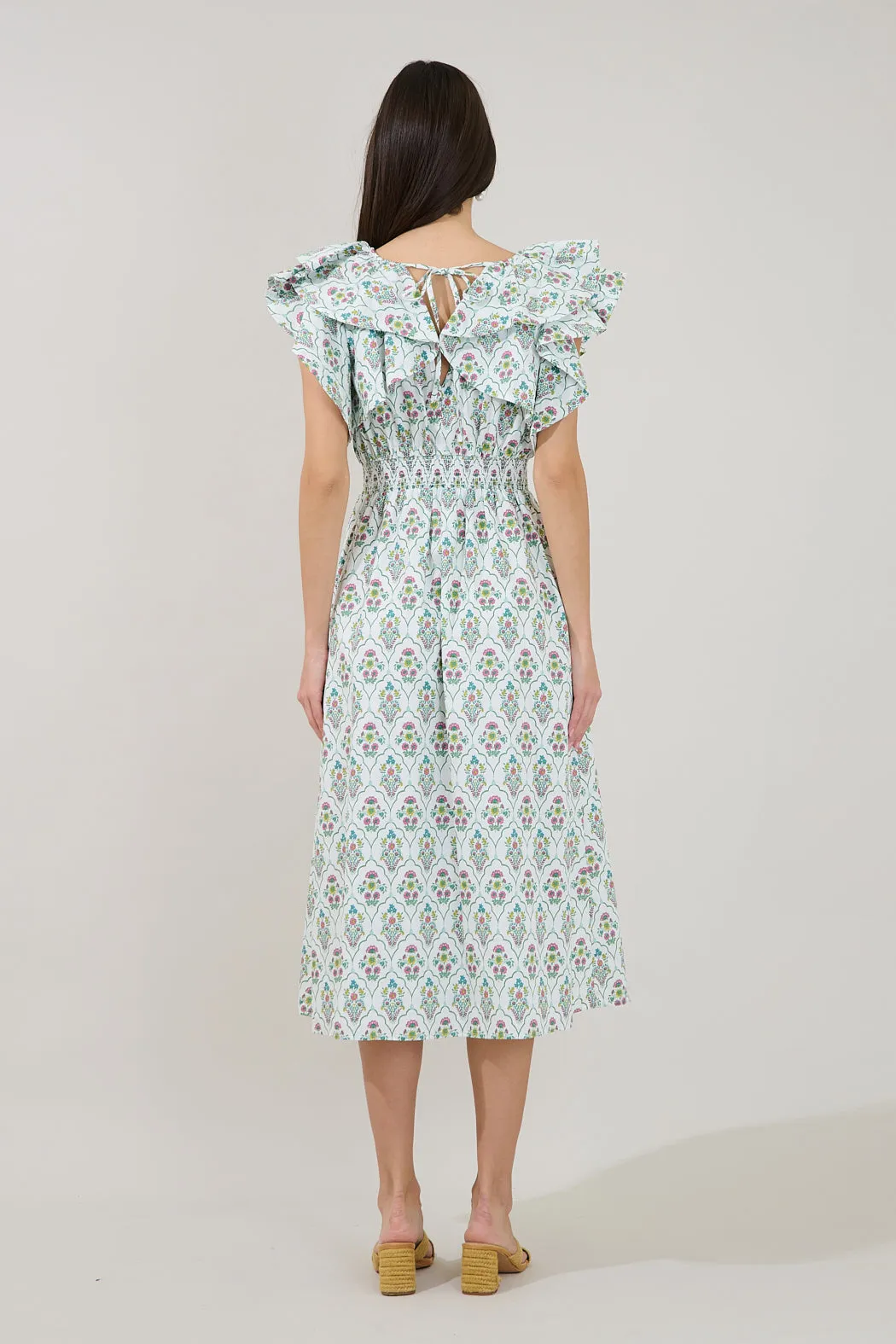 Santana Tie Back Midi Dress Floral sold by Sugarlips product image thumbnail 2
