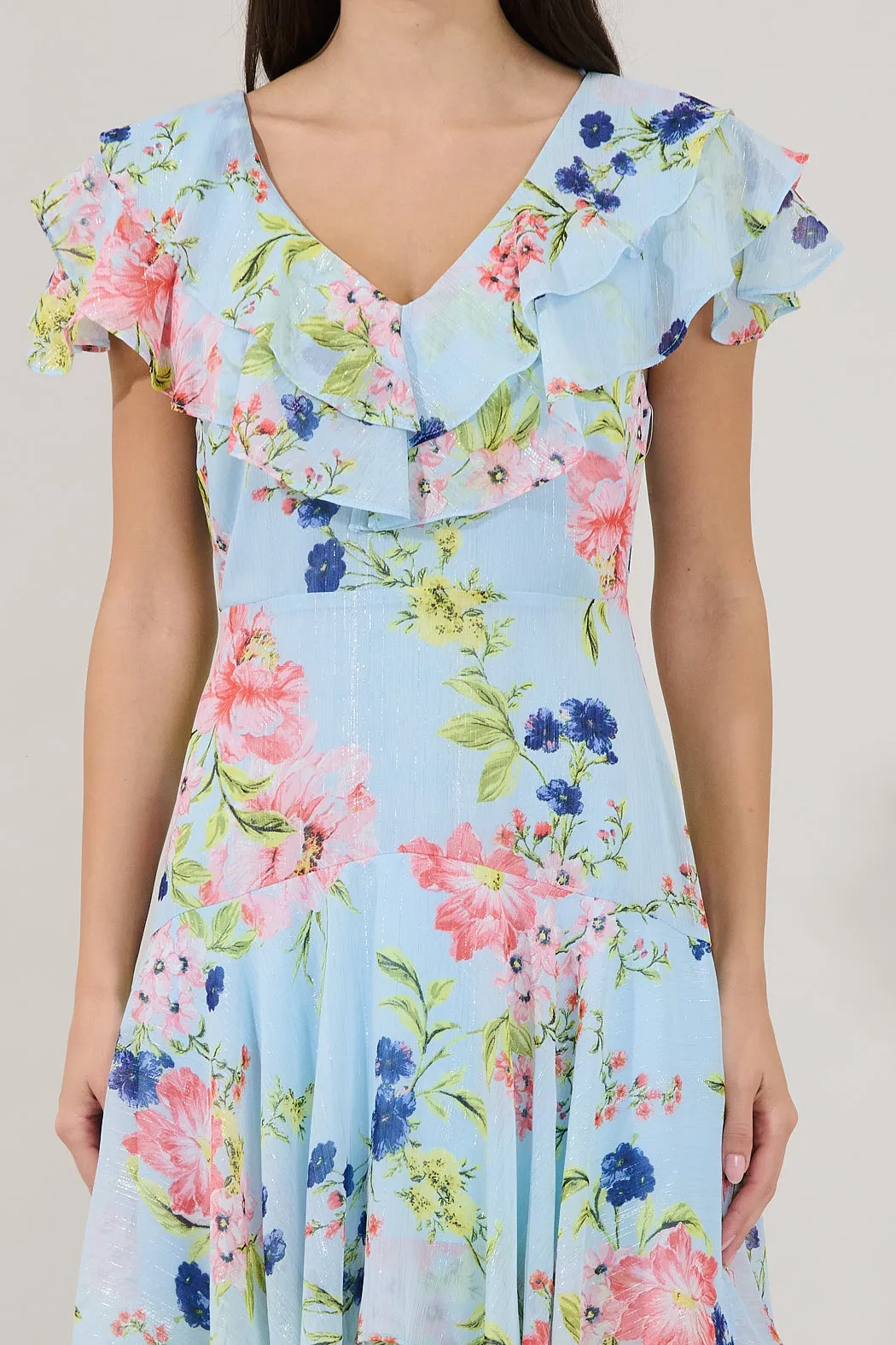 Sinclair Ruffle Tiered Midi Dress Missa Floral sold by Sugarlips product image thumbnail 5