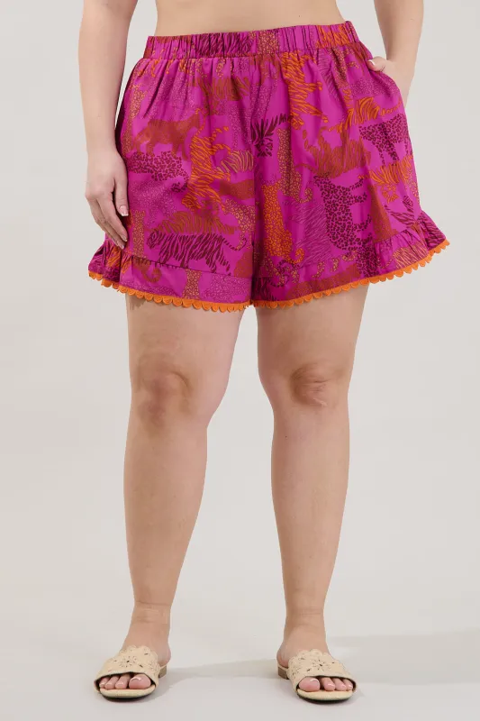 In the Jungle Evel Ruffle Shorts Curve made by Sugarlips