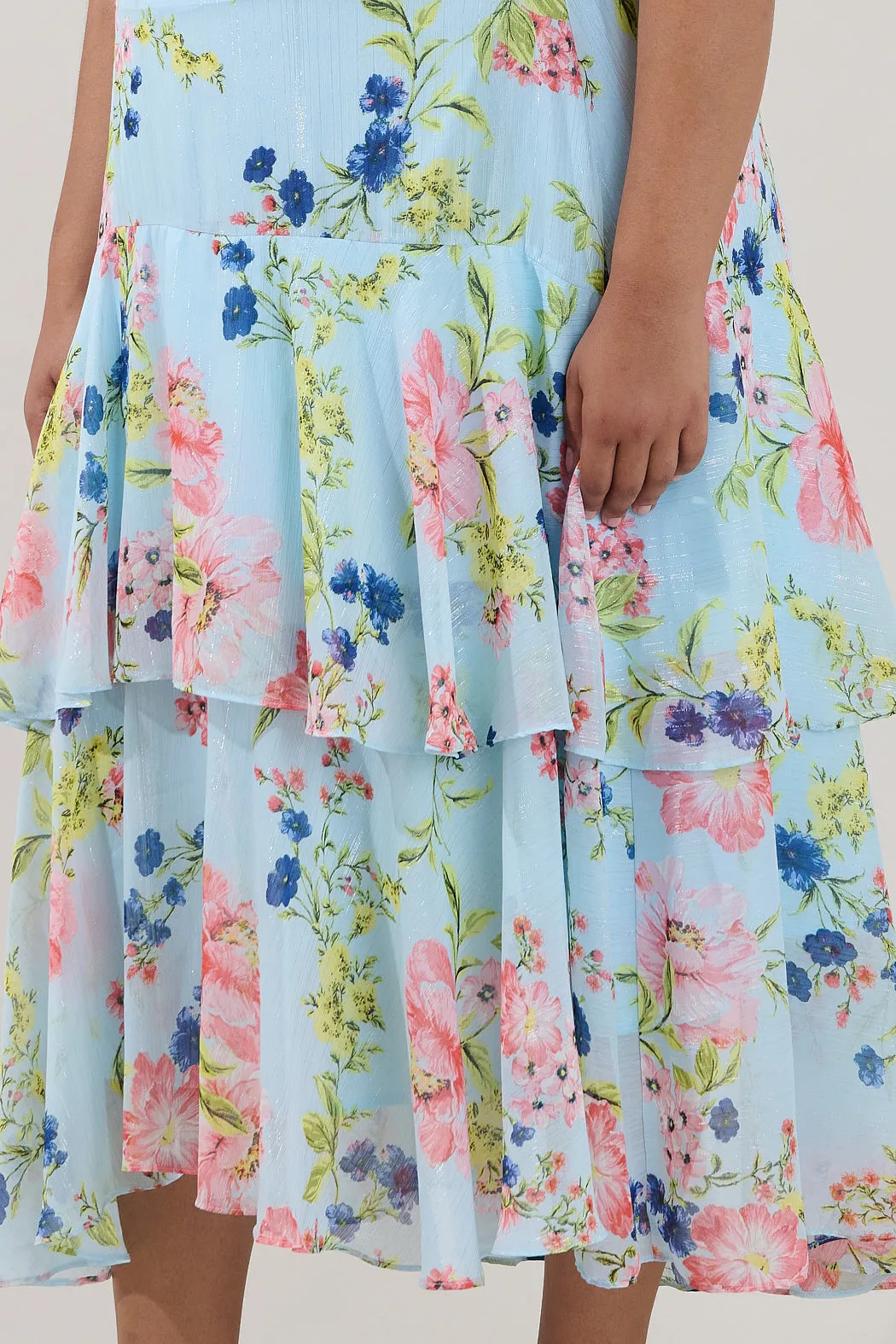 Sinclair Ruffle Tiered Midi Dress Missa Floral Curve sold by Sugarlips product image thumbnail 4