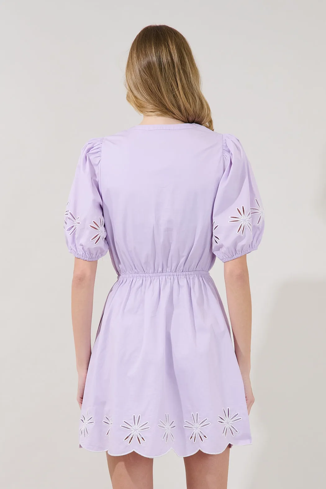 Luniar Embroidered Drawstring Mini Dress sold by Sugarlips product image thumbnail 4