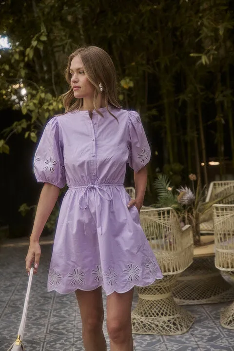 Luniar Embroidered Drawstring Mini Dress sold by Sugarlips product image thumbnail 2