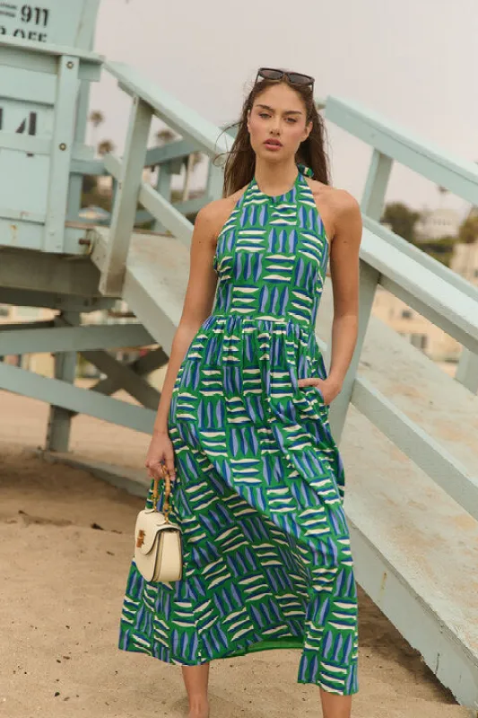 Daine Halter Neck Maxi Dress Marlin made by Sugarlips