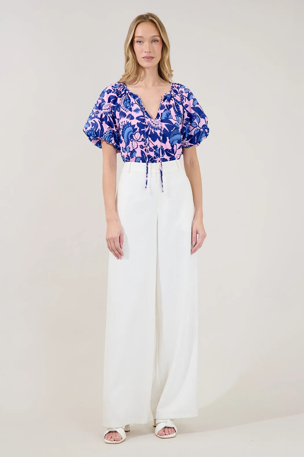 Overseas Balloon Sleeve Top Floral sold by Sugarlips product image thumbnail 4
