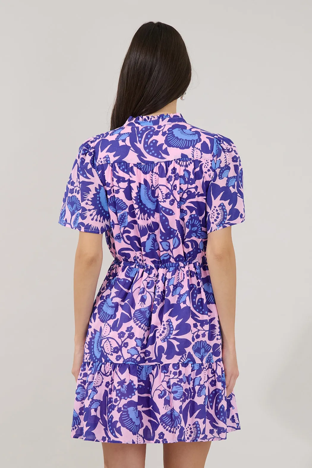 Amo Button Up Mini Dress Floral sold by Sugarlips product image thumbnail 3