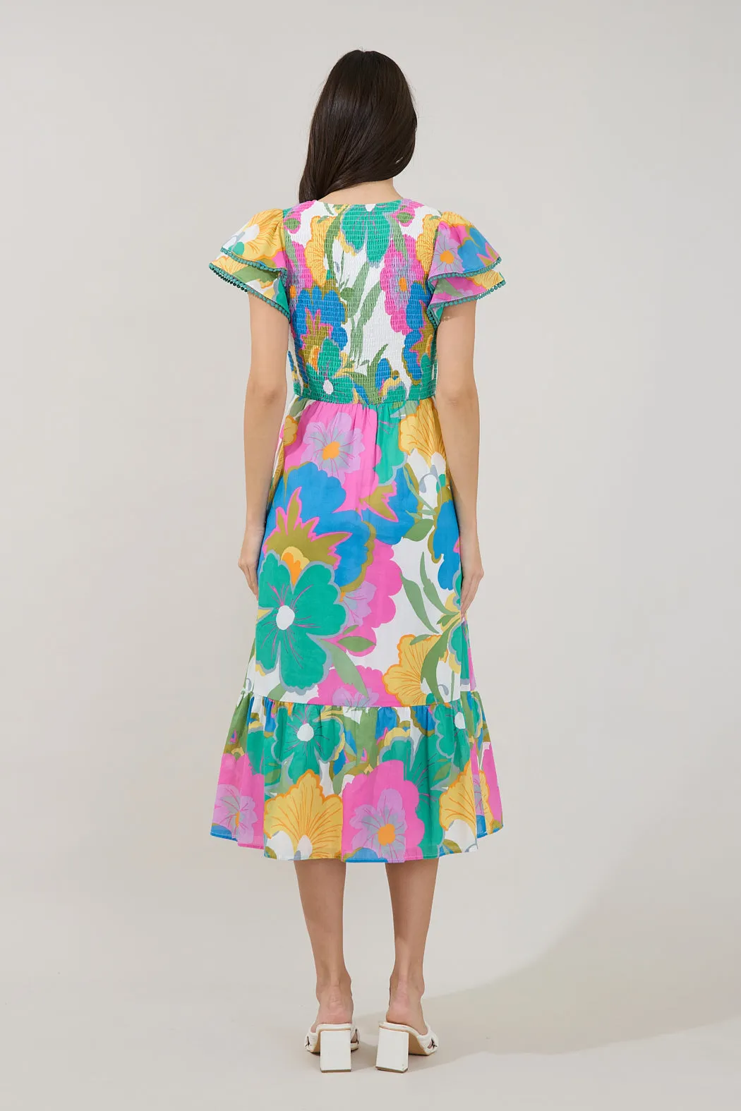 Patte Tiered Midi Dress Floral sold by Sugarlips product image thumbnail 3
