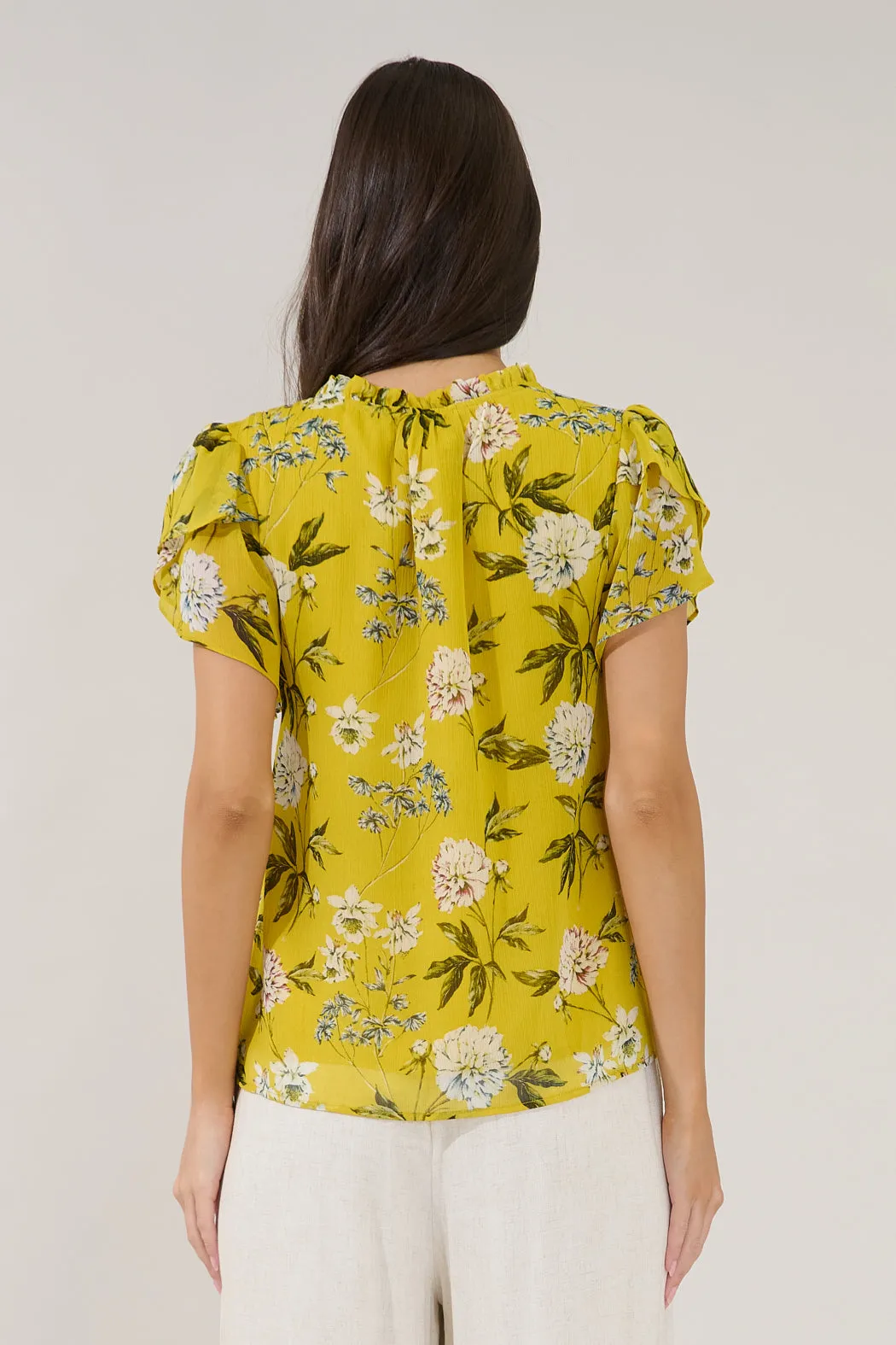 Montie Ruffle Blouse Verisa Floral sold by Sugarlips product image thumbnail 2