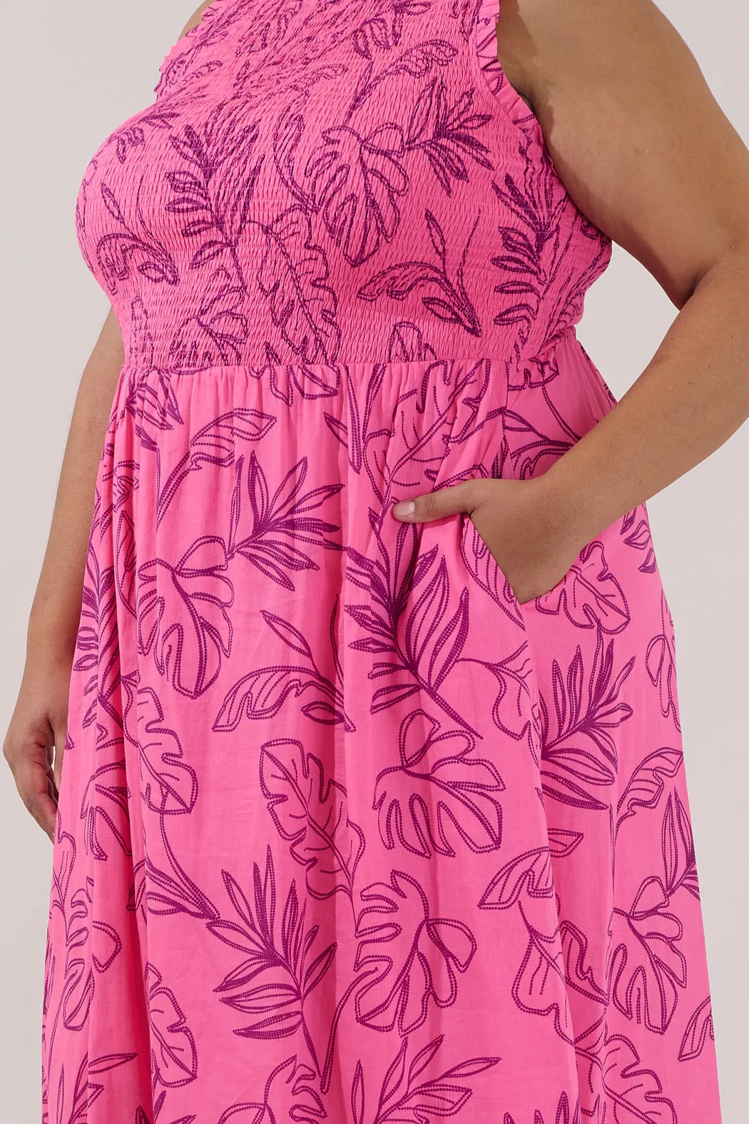 Cecil Smocked Sleeveless Midi Dress Dillie Floral Curve sold by Sugarlips product image thumbnail 4
