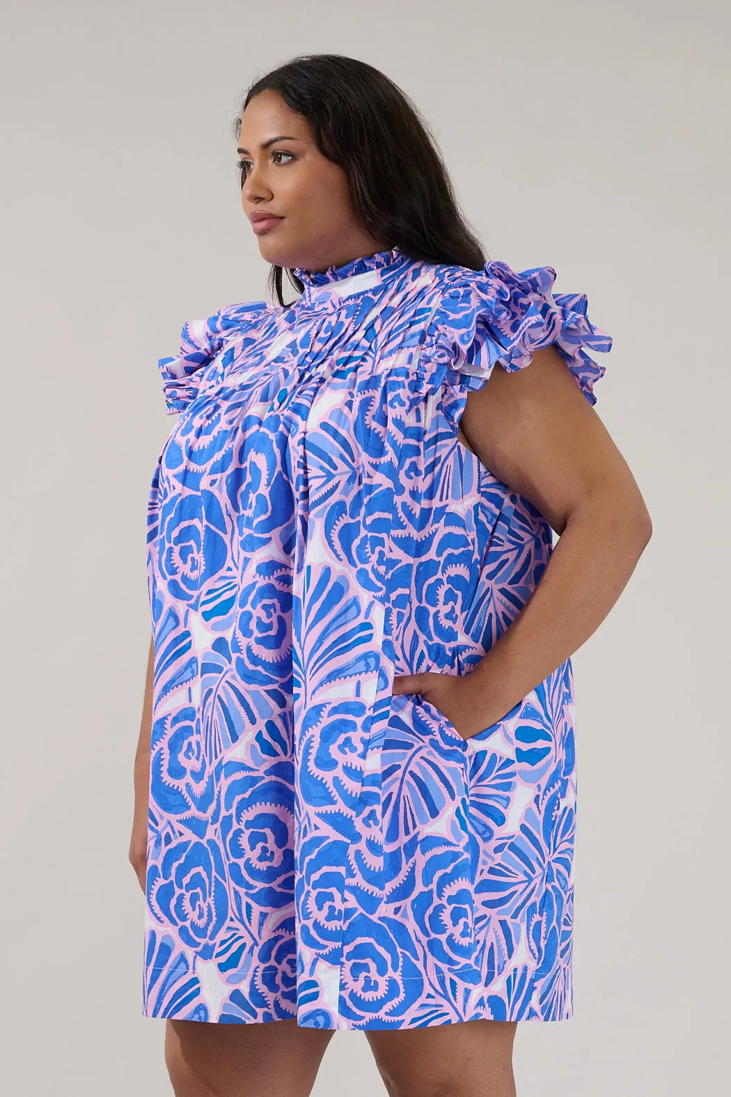 Lovel Shift Mini Dress Floral Curve sold by Sugarlips product image thumbnail 3
