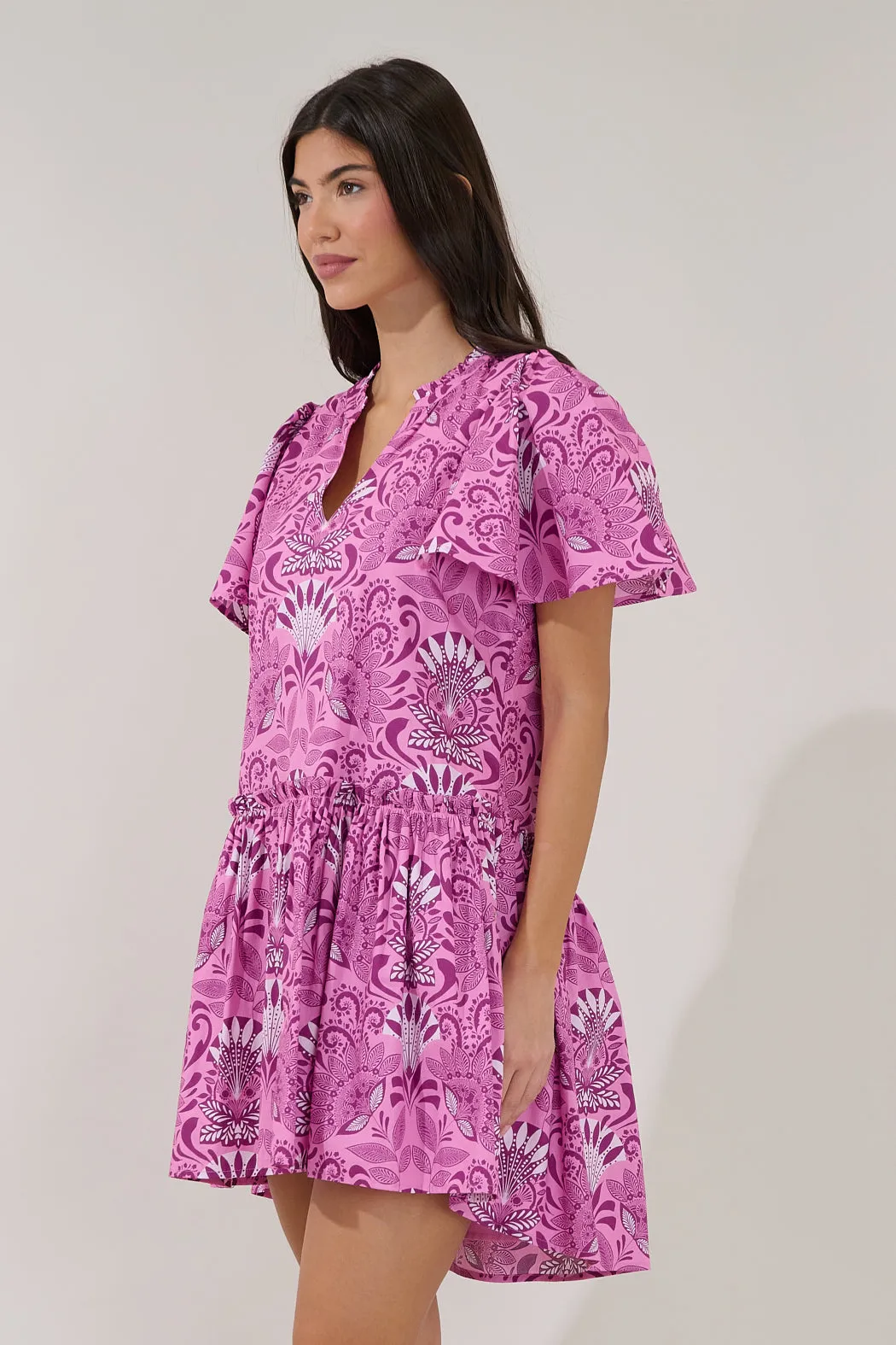 Rock A By Trapeze Mini Dress Floral sold by Sugarlips product image thumbnail 3
