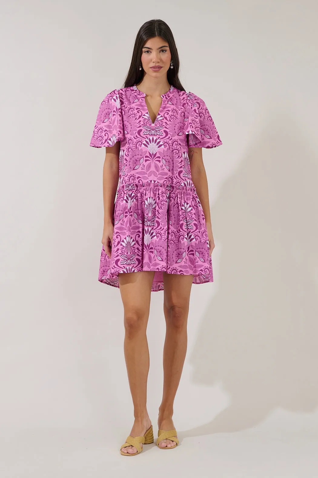 Rock A By Trapeze Mini Dress Floral sold by Sugarlips product image thumbnail 4