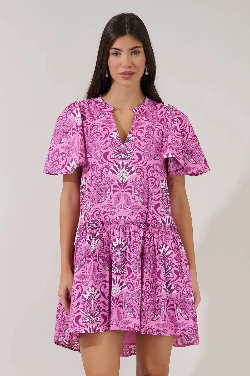 Rock A By Trapeze Mini Dress Floral sold by Sugarlips