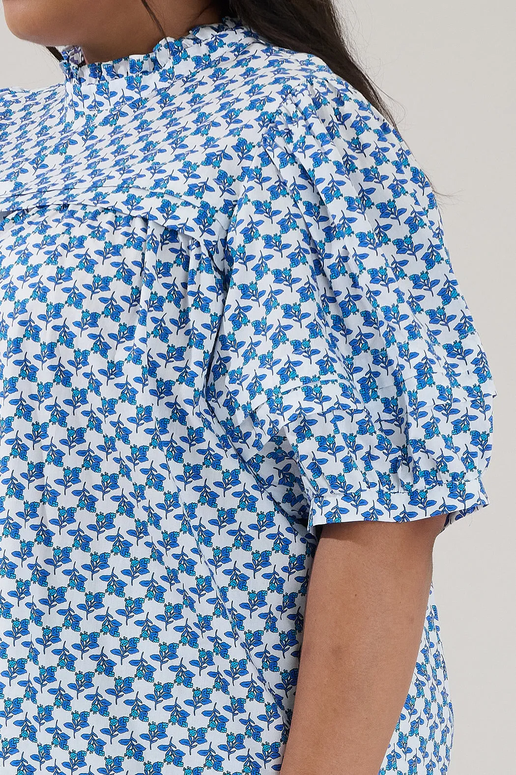 Ever After Mock Neck Blouse Floral Curve sold by Sugarlips product image thumbnail 5