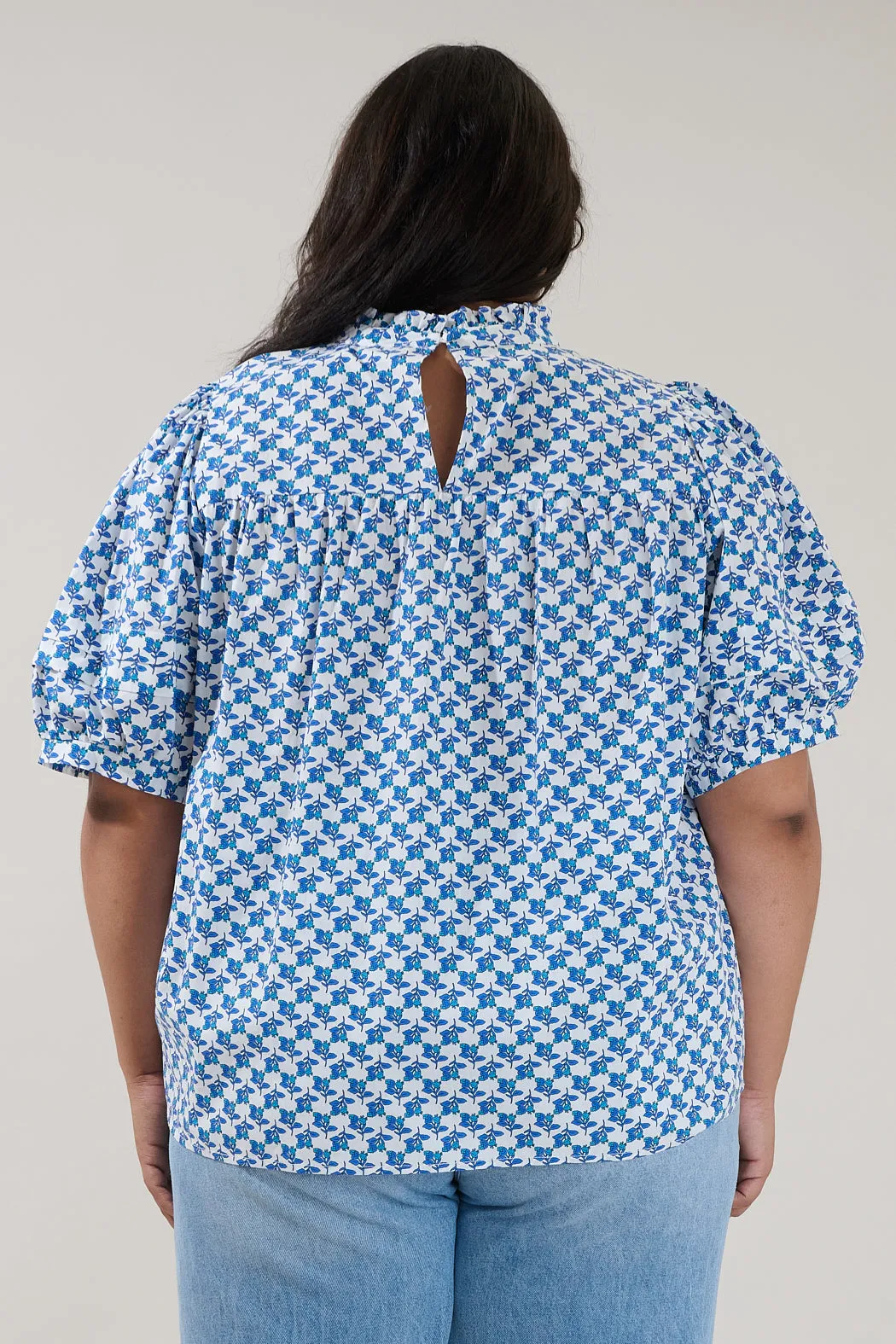 Ever After Mock Neck Blouse Floral Curve sold by Sugarlips product image thumbnail 2