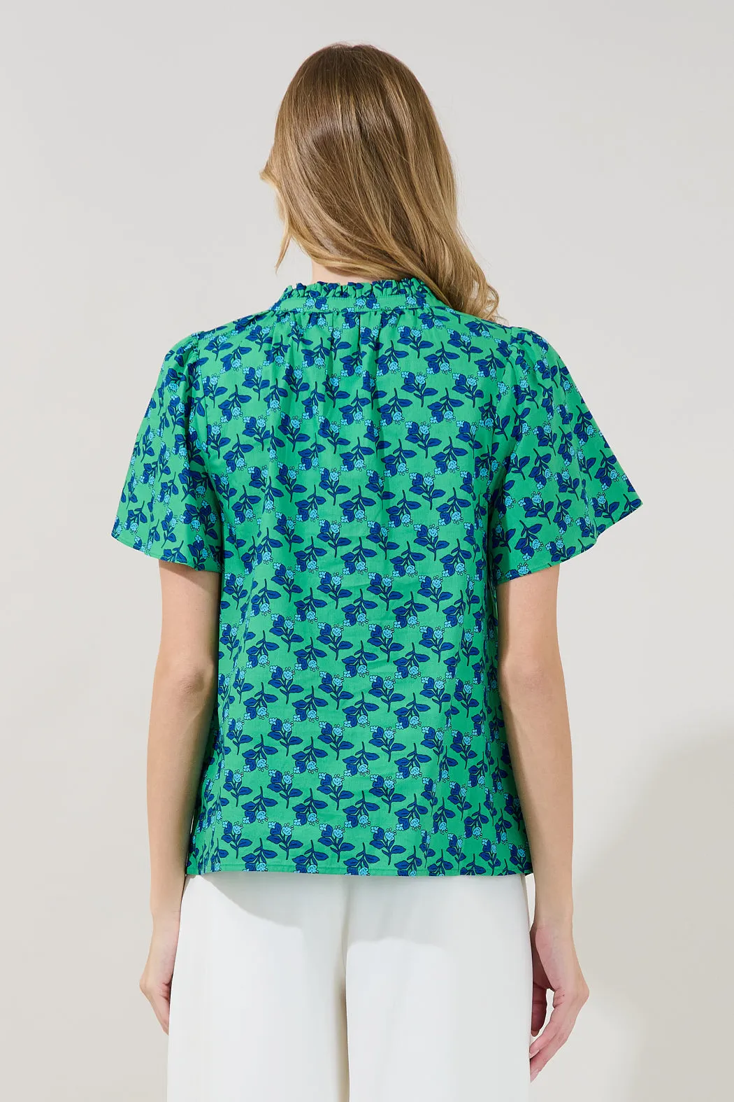 Lily Ruffle Blouse Floral sold by Sugarlips product image thumbnail 2