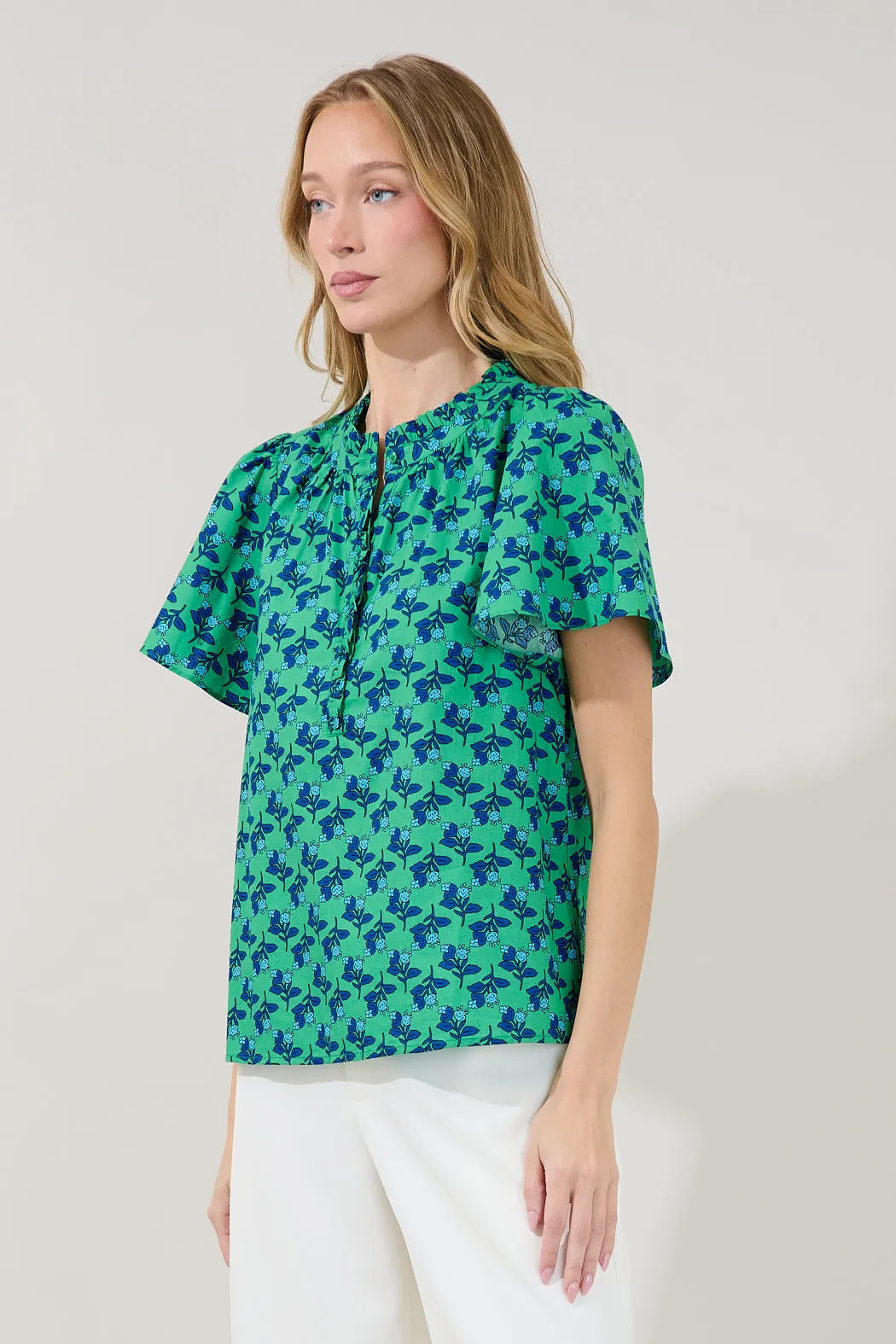 Lily Ruffle Blouse Floral sold by Sugarlips product image thumbnail 3