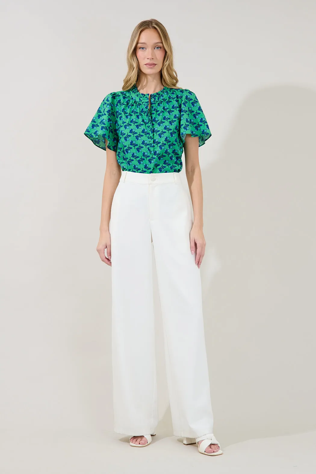 Lily Ruffle Blouse Floral sold by Sugarlips product image thumbnail 4