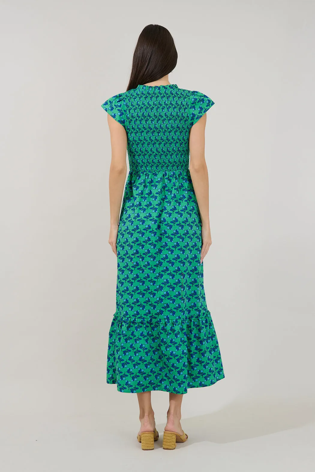 Liora Smocked Midi Dress Floral sold by Sugarlips product image thumbnail 2